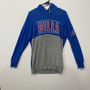 Buffalo Bills NFL‎ Team Apparel Blue Gray Color Block Hoodie Sweatshirt Size L